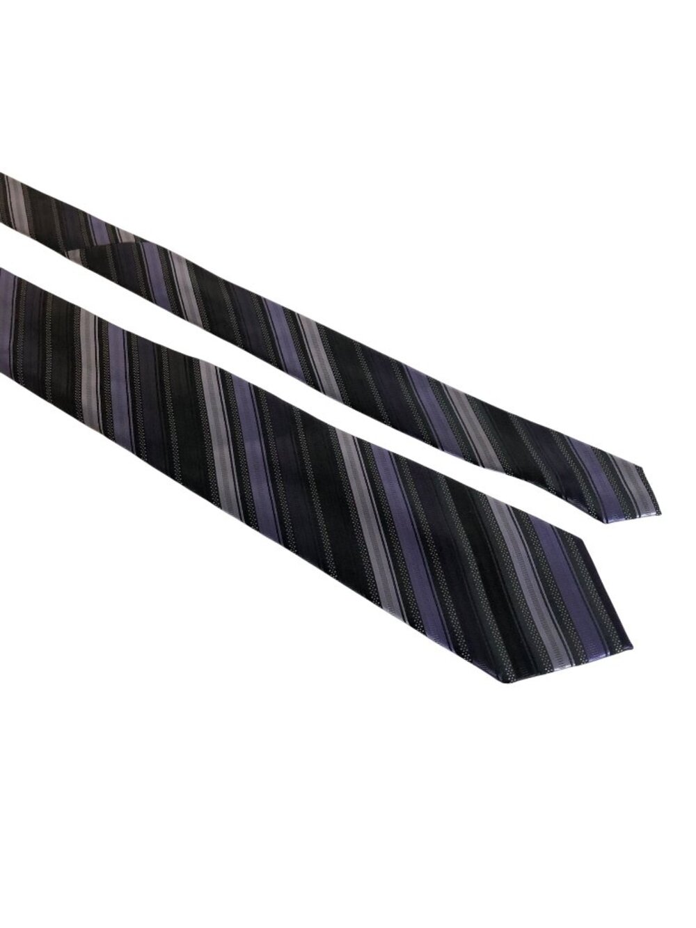 Ziggurat Purple Black Striped Tie Accessory Office Mens Necktie Work Formal Gift
